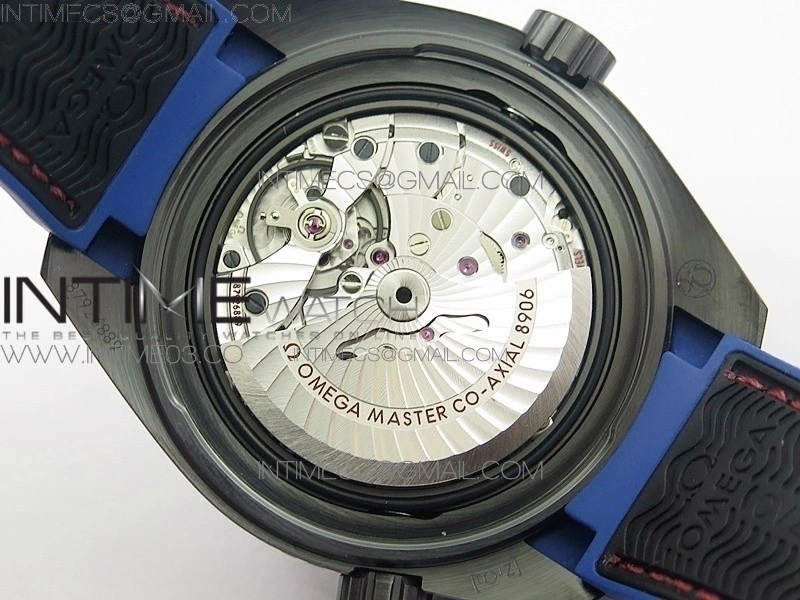 Planet Ocean 45.5mm ETNZ "Deep Black" Real Ceramic VSF 1:1 Best Edition on Black Nylon Strap A8906 Super Clone